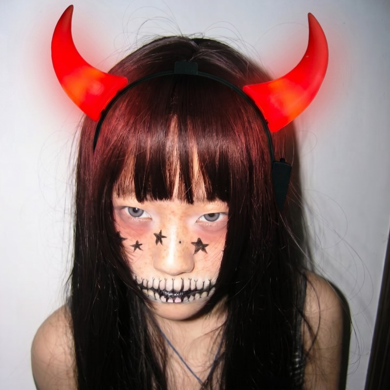 Diy Halloween Electronics - LED Duivelshoorns Hoofdband Lichtgevende Rode Demon