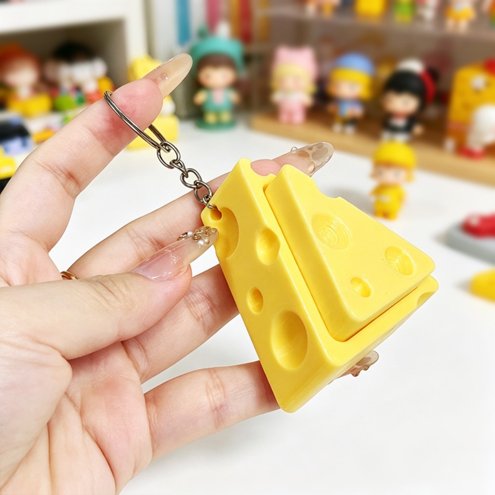 Push Button Tactile - Nieuwe Kaas Fidget Sleutelhanger Speelgoed Mechanische