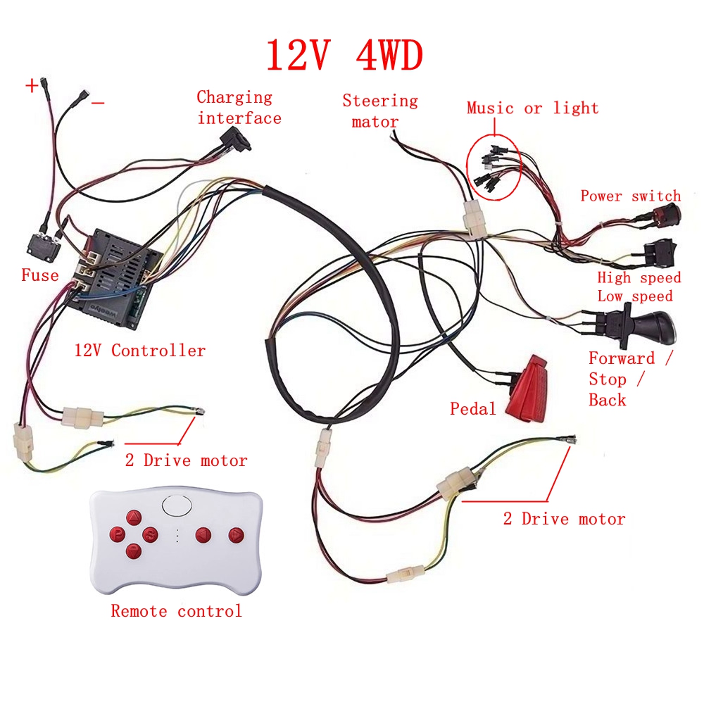 Diy Kit Elektronik - Kind elektrische auto DIY gemodificeerde draad