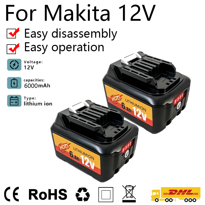 Makita Drill Hp1640 - 10.8V 12V 6A Oplaadbare Vervang Li-Ion