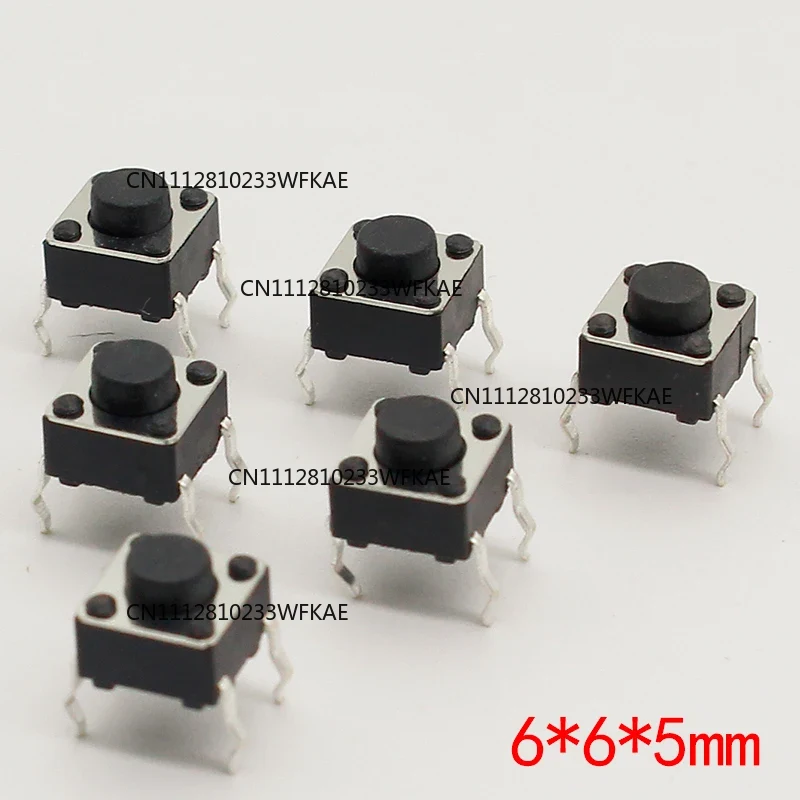 Push Button Tactile - 50 stuks/lot 6x6x5MM 4PIN G90 Tactile
