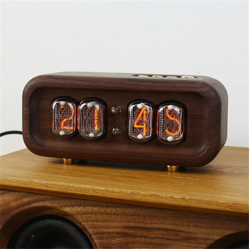 Diy Electronics Desk - Zwarte Walnoot Massief Houten Glow Digitale