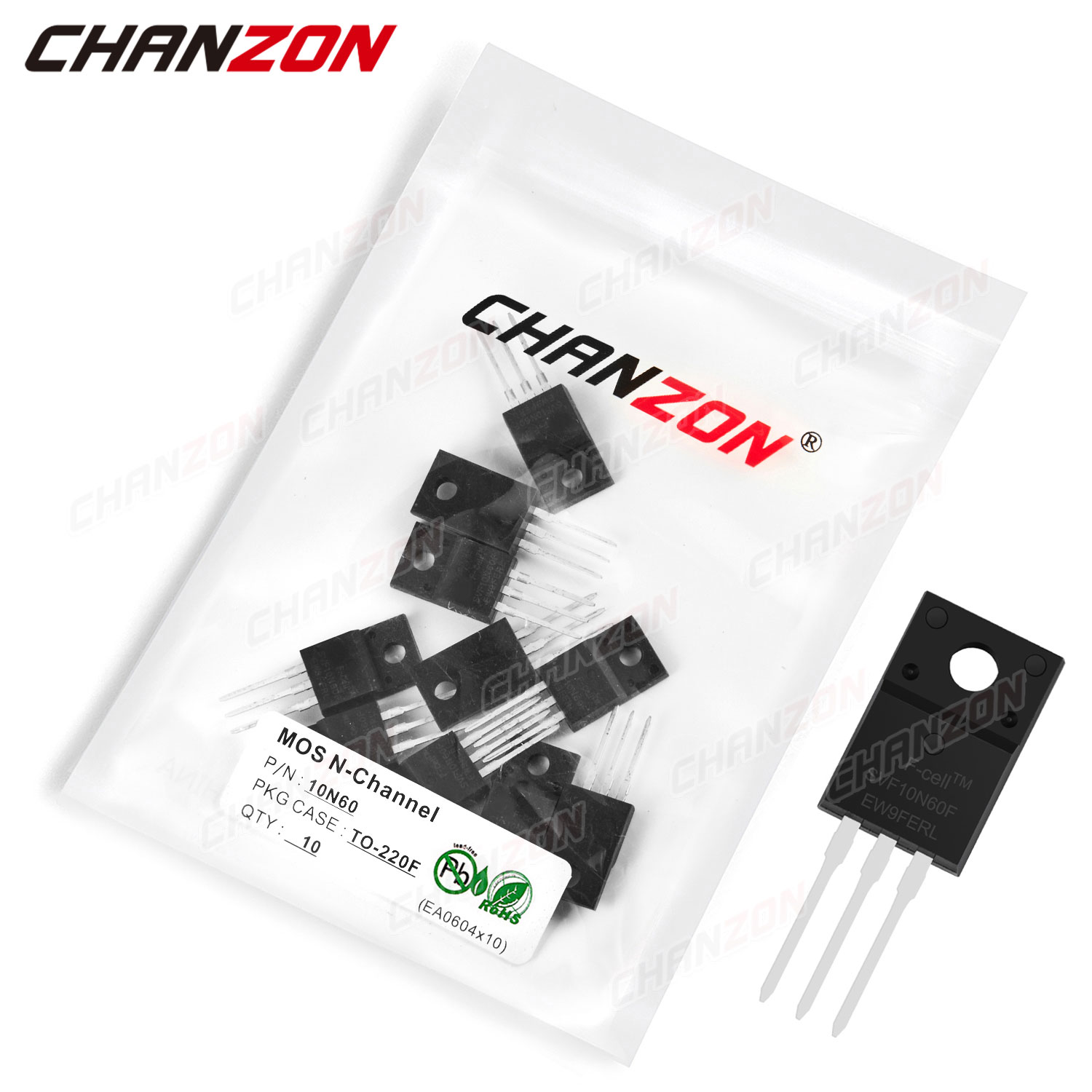 Diy Electronics Youtube Channel - 10Pcs 10N60 TO-220F N-Kanaals Mosfet Bipolaire