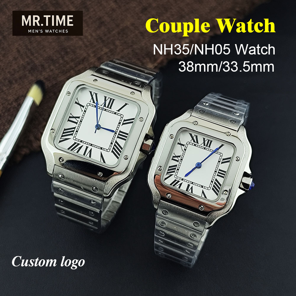 Push Button Tactile - Paarhorloge 2026 Nieuw NH05 dameshorloge/NH35 herenhorloge