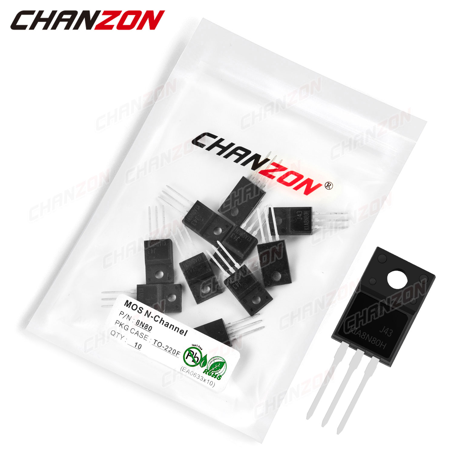 Diy Electronics Youtube Channel - 10Pcs 8N80 TO-220F N-Kanaals Mosfet Bipolaire