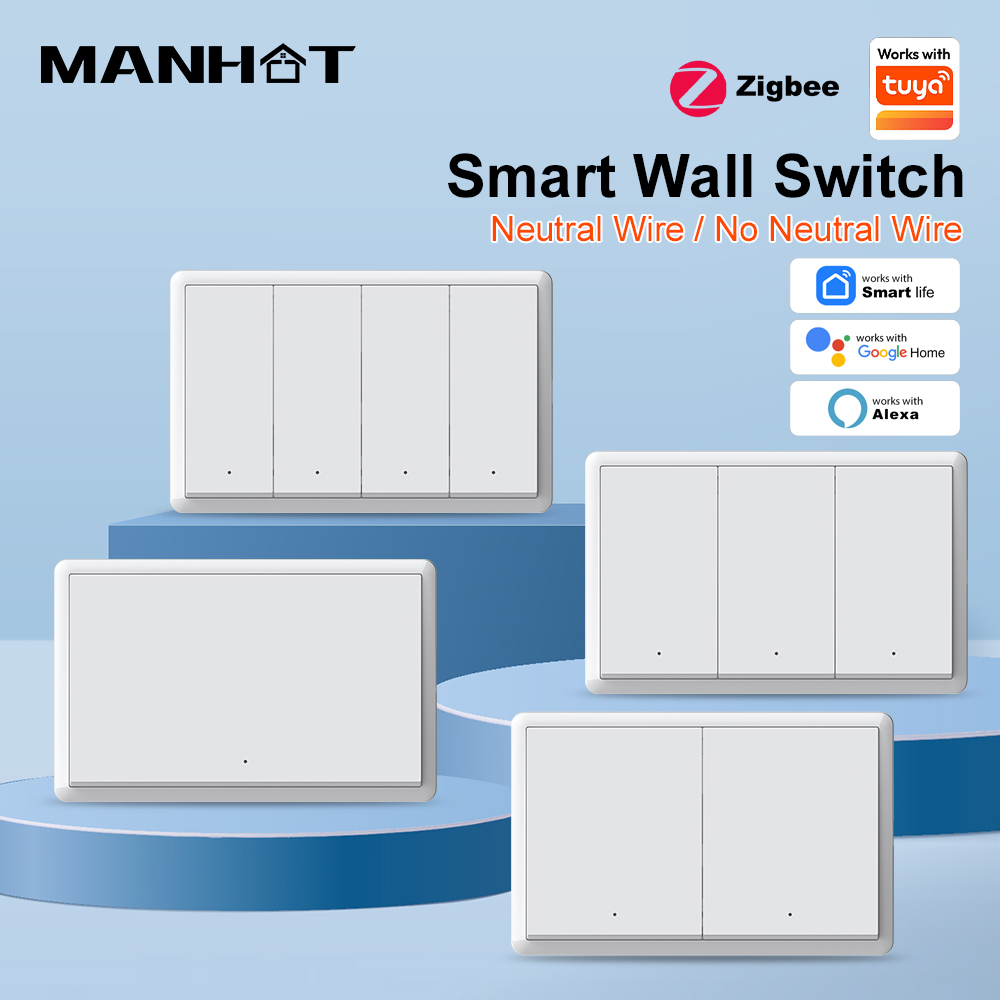 Push Button Tactile - MANHOT ZigBee3.0 Smart Switch Geen neutrale