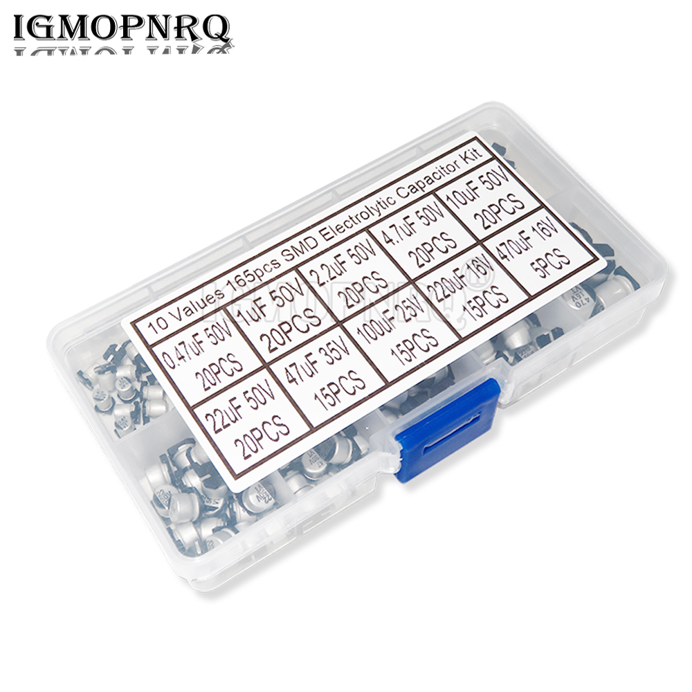 165PCS 10 Waarden SMD Aluminiu - Capacitor Kit Assortment recensie en prijs