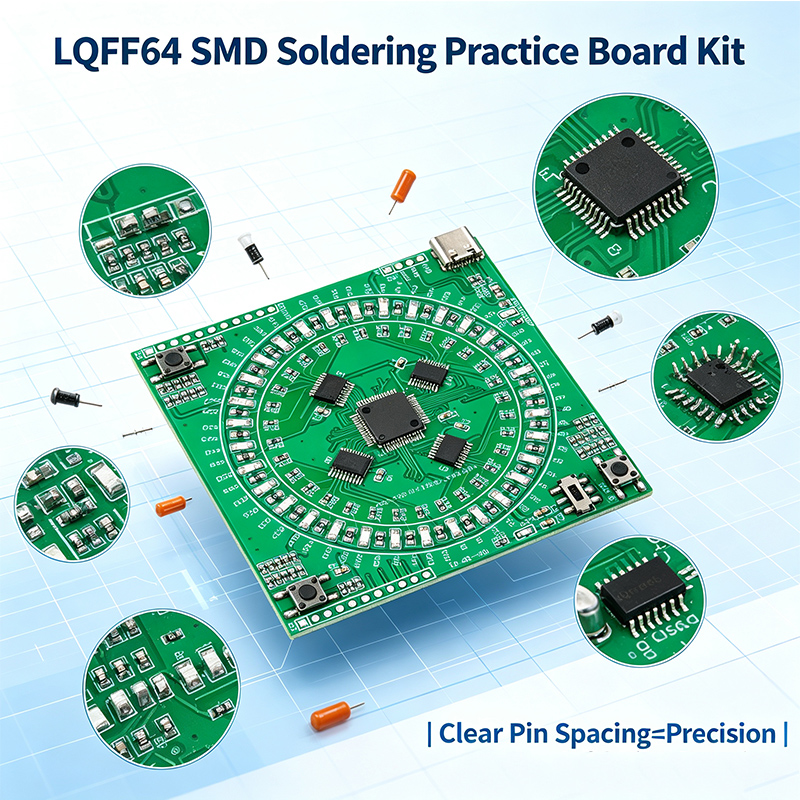 LQFP64 SMD Soldeerpraktijkbord - Diy Electronics Workbench recensie en prijs